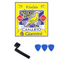 Kit Giannini Canário Nylon Bolinha Encordoador Palhetas