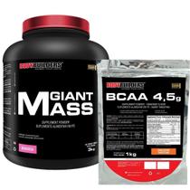 Kit Giant Mass 3 Kg+ Bcaa 4.5 1Kg