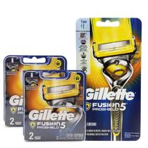 Kit Gillette Fusion Proshield - Aparelho de Barbear Completo + 4 Cargas