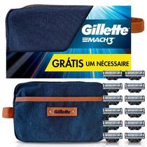 Kit Gillette Mach3 12 Cargas Refis Gillette Mach3 + 1 Necessaire Kit Gillette Mach3 12 Cargas Refis Gillette Mach3 + 1 Necessaire