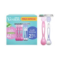 Kit Gillette Venus Suave Sensitive 4 Un + Venus Íntima 2 Un Kit Gillette Venus Suave Sensitive 4 Un + Venus Íntima 2 Un