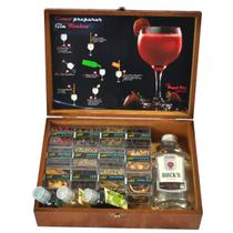 Kit Gin 12 Especiarias + 03 Xaropes + Mini Gin + Caixa MDF + Receitas - RoyalBar