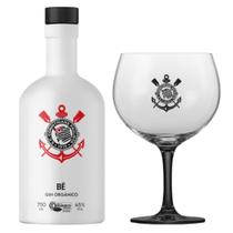 Kit Gin BË Corinthians Branco 750ml Com Taça Personalizada