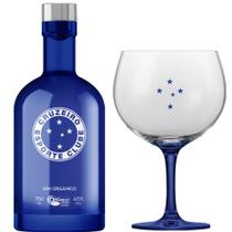 Kit Gin BË Cruzeiro Garrafa Azul 750 ml com taça - GIN BË ORGÂNICO BEBIDAS