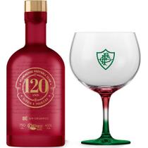 Kit Gin BË Fluminense Garrafa Comemorativa 120 Anos 750 ml com taça - GIN BË ORGÂNICO BEBIDAS