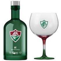 Kit Gin BË Fluminense Garrafa Verde 750 ml com taça - GIN BË ORGÂNICO BEBIDAS