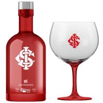 Kit Gin BË Internacional Garrafa Vermelha 750 ml com taça - GIN BË ORGÂNICO BEBIDAS