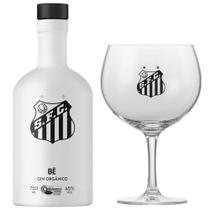 Kit Gin BË Santos Garrafa Branca 750 ml com taça - GIN BË ORGÂNICO BEBIDAS