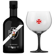 Kit Gin BË Vasco Garrafa Preta 750 ml com taça - GIN BË ORGÂNICO BEBIDAS