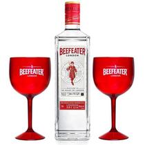 Kit Gin Beefeater London Dry 750ml + 2 Taças Kit Gin Beefeater London Dry 750ml + 2 Taças