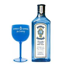 Kit Gin Bombay Sapphire 750ml + Taça de Acrílico 570ml