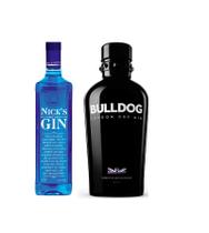 Kit Gin Bulldog 750ml e Nick's London Dry 1L