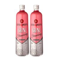 Kit Gin Eternity Strawberry - Gin Doce Morango 900ml 2 unidades