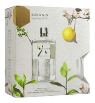 Kit Gin Japonês Roku 700ml + Copo de Vidro Personalizado