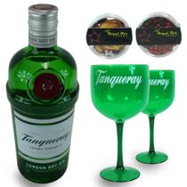 Kit Gin Tanqueray + 2 taças em acrilico + 2 Pockets Drinks - Para Gin Tônica