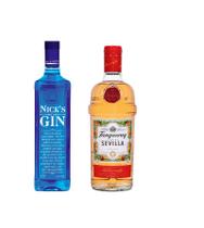 Kit Gin Tanqueray Sevilla 700ml e Nick's London Dry 1L