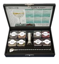 Kit Gin Tônica 08 Especiarias Premium Black + Dosador Bailarina Inox