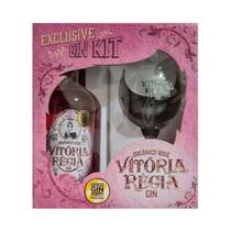 Kit gin vitoria regia rose c/taca 750 ml