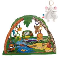 Kit Ginásio Atividade Tapete Bebê Selva Leão + Nana Elefante