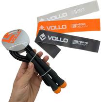 Kit Ginástica Em Casa Corda de Pular VP1075 + Kit 3 Mini Bands VP1007 Vollo Sports