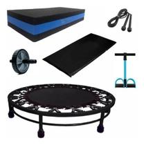 Kit Ginástica Jump+Roda+Corda+Extensor+Step+Colchonete Kit Ginástica Jump+Roda+Corda+Extensor+Step+Colchonete