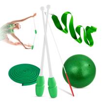 Kit ginástica rítmica c/ maça conectável Pista e Campo - 5un