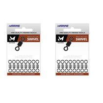 Kit Girador Para Pesca Marine BRS Blacknickel nº 14 2 Cartelas 100 Peças