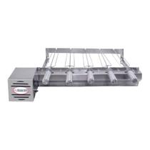 Kit Giratório Inox Gira 5 Espetos Único Andar Brasa Grill