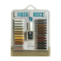 Kit Giz 24 Cores + Verniz Para Reparos Em Mdf/madeira