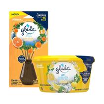 Kit Glade Difusor de Aromas Brisa Cítrica de Verão 100ml + Odorizador de Ambiente em Gel Citrus 70g Kit Glade Difusor de Aromas Brisa Cítrica de Verão 100ml + Odorizador de Ambiente em Gel Citrus 70g