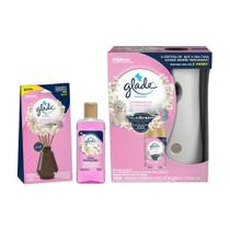 Kit Glade Lembranças da Infância Odorizador Automatic + Refil 260ml + Odorizador Gotas Perfumadas 120ml + Difusor 100ml