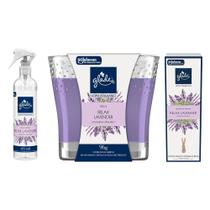 Kit Glade Relax Vela Perfumada Home 96g + Difusor 100ml + Odorizador 265ml Kit Glade Relax Vela Perfumada Home 96g + Difusor 100ml + Odorizador 265ml