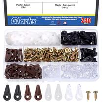 Kit Glarks com 240 presilhas para fixação de vidro, 5 mm, 4 cores Kit Glarks com 240 presilhas para fixação de vidro, 5 mm, 4 cores