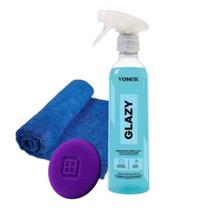 Kit Glazy Limpa Vidros 500ml Vonixx 4 em 1 com Toalha de Microfibra Original e Espuma Zacs Kit Glazy Limpa Vidros 500ml Vonixx 4 em 1 com Toalha de Microfibra Original e Espuma Zacs