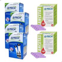 Kit Glicemia G-tech Lite 200 Tiras + 200 Lancetas Kit Glicemia G-tech Lite 200 Tiras + 200 Lancetas