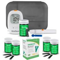 Kit glicocheck care plus com 110 tiras + 100 microlancetas