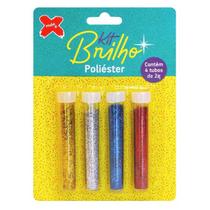 Kit Glitter Poliester Brilho com 4 potes 2g cada - 4 Modelos Kit Glitter Poliester Brilho com 4 potes 2g cada - 4 Modelos