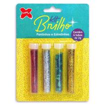 Kit Glitter Poliester Brilho com 4 potes 2g cada - 4 Modelos