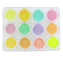 Kit glitter sugar para unhas decoradas encapsuladas gel