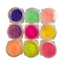 Kit Glitter Ultra Fino 9 Unidades Colorido Carnaval