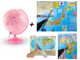Kit Globo Led Pinkzoo Tecnodidattica Mapa Continente