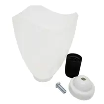 Kit Globo Luminária Plástico Para Ventilador De Teto Branco Universal Ventex