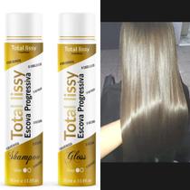 Kit Glos + shampoo liso perfeito em casa resultado definitivo Total lissy - Total Lissy cosmeticos