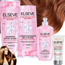 Kit Gloss Creme Pentear Cicatri Renov Acido Glycolic Elseve Kit Gloss Creme Pentear Cicatri Renov Acido Glycolic Elseve