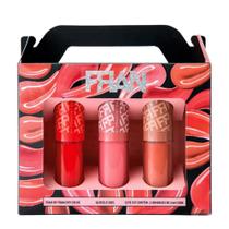 Kit gloss labial 3 unidades Glosslicious 15ml Fran by Franciny Ehlke Kit gloss labial 3 unidades Glosslicious 15ml Fran by Franciny Ehlke