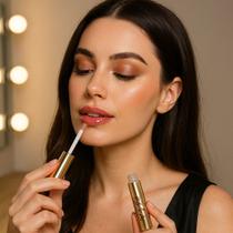 Kit Gloss Labial Makiê Lip Gloss 3 Unidades Efeito Verniz + Conforto