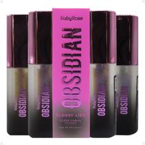 Kit Gloss Labial Ruby Rose Obsidian Glossy Lips Com 4