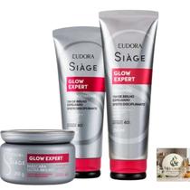 Kit Glow Expert Antifrizz Shampoo 250ml, Condicionador 200ml e Máscara Ultra Brilho Kit Glow Expert Antifrizz Shampoo 250ml, Condicionador 200ml e Máscara Ultra Brilho