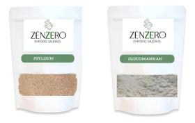 Kit Glucomanan glucomano e psyllium 100 Puro 100g Cada