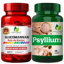 Kit Glucomannan 60 Cáps + Psyllium 120 Cáps - Fonte Verde